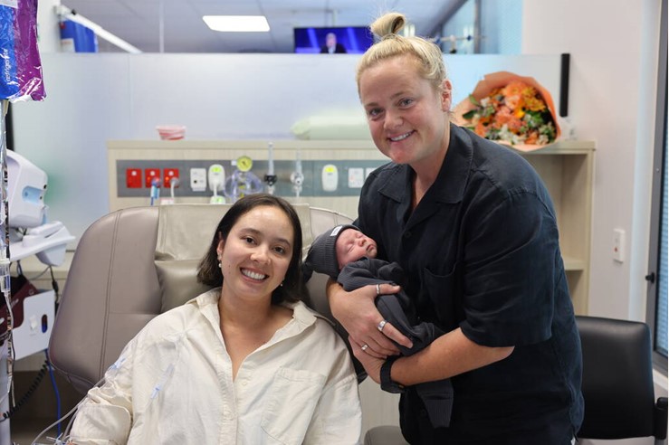 Mother celebrates final cancer treatment three weeks after giving birth
